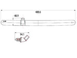 12V tagumine kaamera koos piduritulega MB Vito 2016-, 488.6x35.3mm
