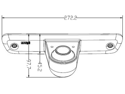12V Brake light camera Citroen Jumpy, Peugeot Expert, Toyota Proace, 272x169mmx45mm