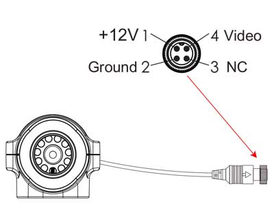 HD-камера 4 контакта проводная 720P