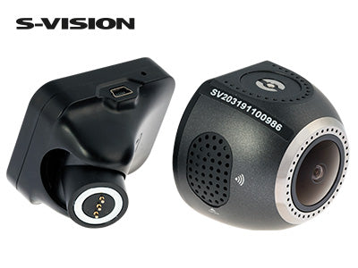 Видеорегистратор S-Vision 720HD, встроенный микрофон и динамик, регулируемый кронштейн с присоской, G-сенсор, 2,4" ЖК-дисплей, широкий угол 120°, 1280x720, AX3282, ir-led. 12/24V