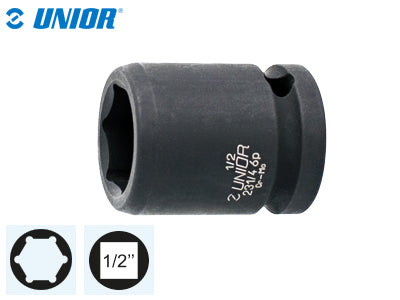 Trieciena kontaktligzda 1/2", 6 punktu, garums 38mm