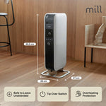 Mill Gentle Air eļļas radiators AB-H1000DN, 1000 W, balts