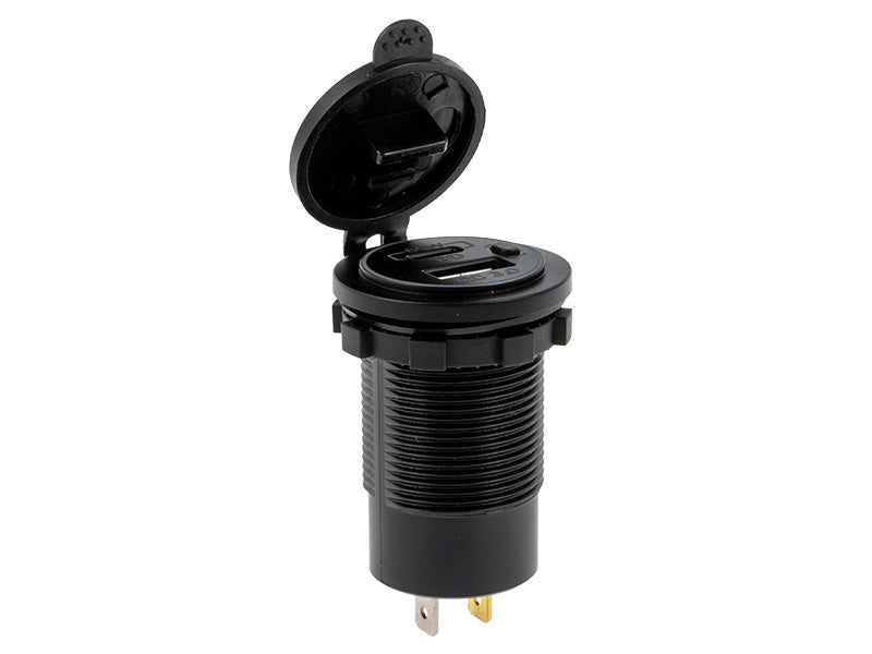 USB ligzda ar apgaismojumu, 65 W PD USB-C