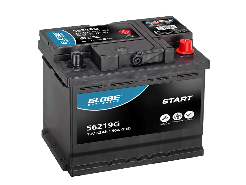 GLOBE Start SMF 62Ah Аккумулятор 15,55 кг