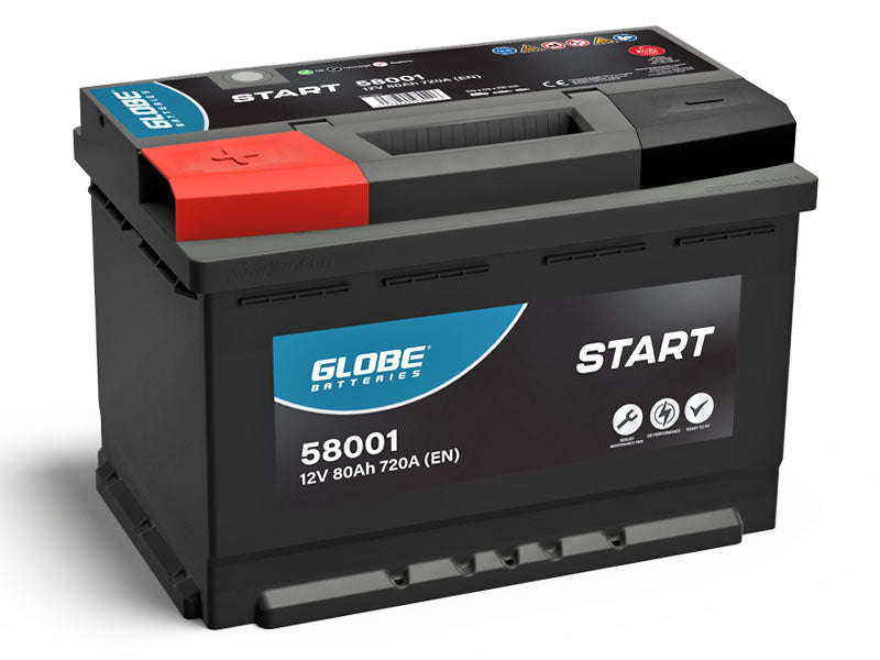 GLOBE SMF 80Ah auto akumulators 19,05 kg