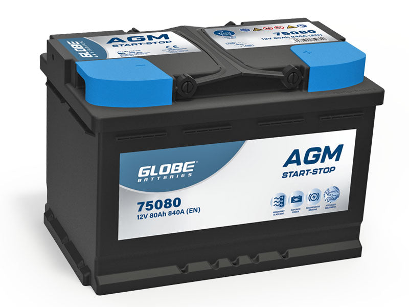 GLOBE AGM 80Ah auto akumulators 23,20 kg