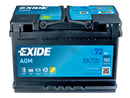 EXIDE AGM 12V 72Ah aku, (-/+), B13, 760 A