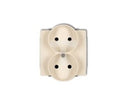 Double socket without earthing 16A, only for Deco Soft frames, power path covers, screw terminals Beige