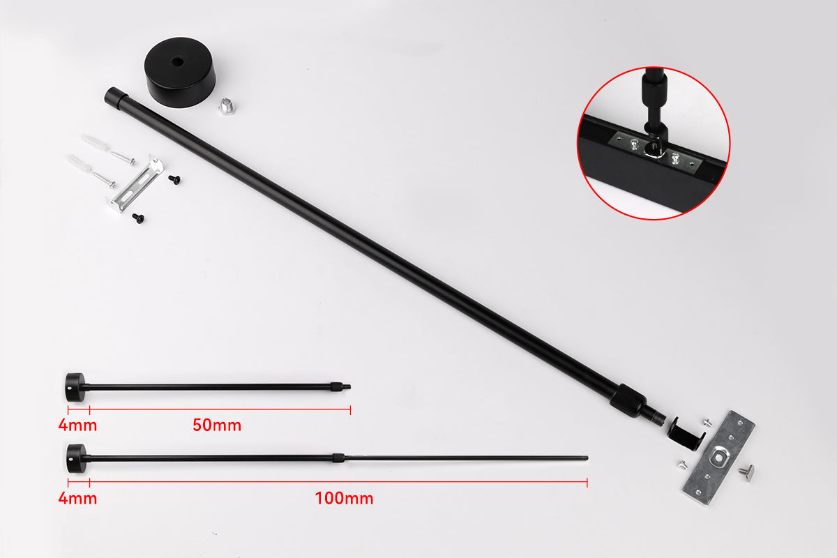 Magnētisko sliežu stiprinājums no 500mm-1000mm