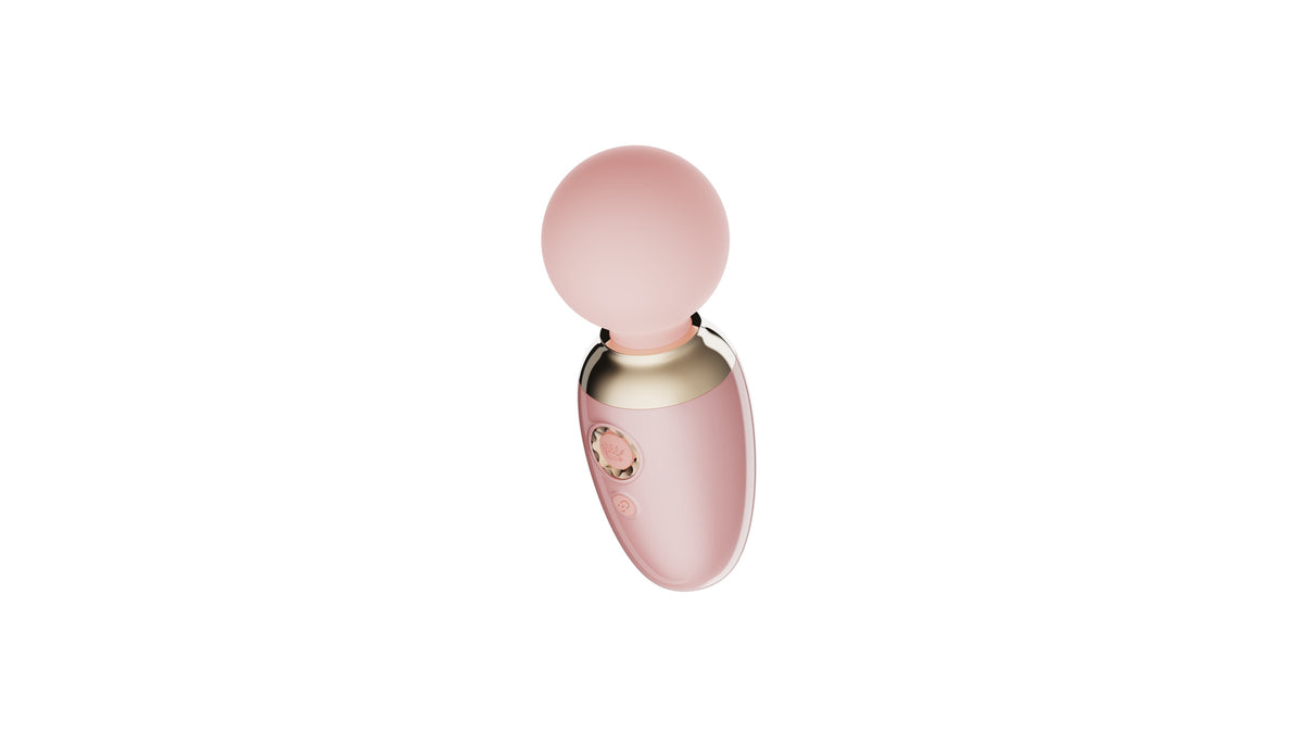 AVA application-controlled massage vibrating heated device (5min 42C) from AVA AURORA collection, pink colour, see description, discreet delivery in black packaging