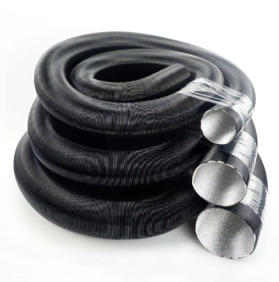 200cm VEVOR sildītāja siltā gaisa izplūdes caurule, melna