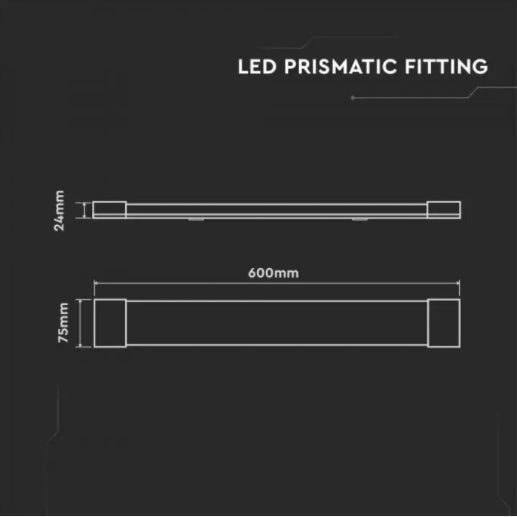 10W(1000Lm) LED Linear surface light, 30cm, V-TAC SAMSUNG, warranty 5 years, without plug (cable connection), warm white light 3000K