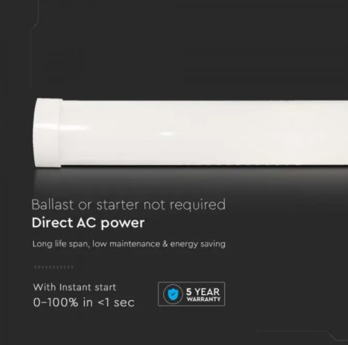 10W(1000Lm) LED linjär utanpåliggande armatur, 30cm, V-TAC SAMSUNG, 5 års garanti, utan stickpropp (kabelanslutning), neutralvitt ljus 4000K