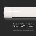 120cm_40W(4300Lm) LED SMD-CREE lineārais gaismeklis, V-TAC, IP20, silti balta gaisma 3000K