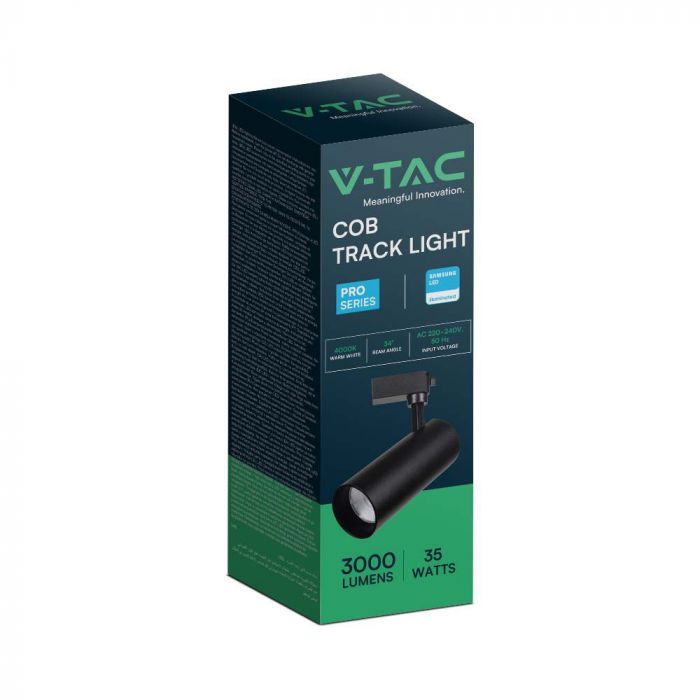 35W(3000Lm) LED Track Luminaire, V-TAC SAMSUNG, IP20, 3 years warranty, black, neutral white 4000K
