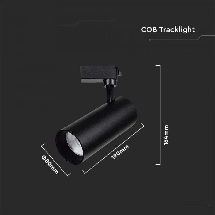 35W(3000Lm) LED Track Luminaire, V-TAC SAMSUNG, IP20, 3 years warranty, black, neutral white 4000K