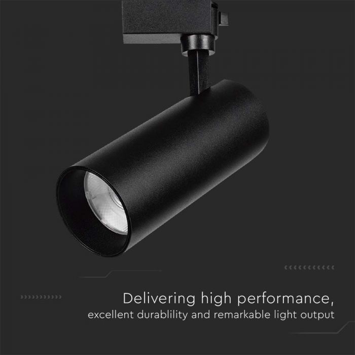 Светодиодный трековый светильник 35W(3000Lm), V-TAC SAMSUNG, IP20, гарантия 3 года, черный, нейтральный белый 4000K