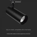 Светодиодный трековый светильник 35W(3000Lm), V-TAC SAMSUNG, IP20, гарантия 3 года, черный, нейтральный белый 4000K