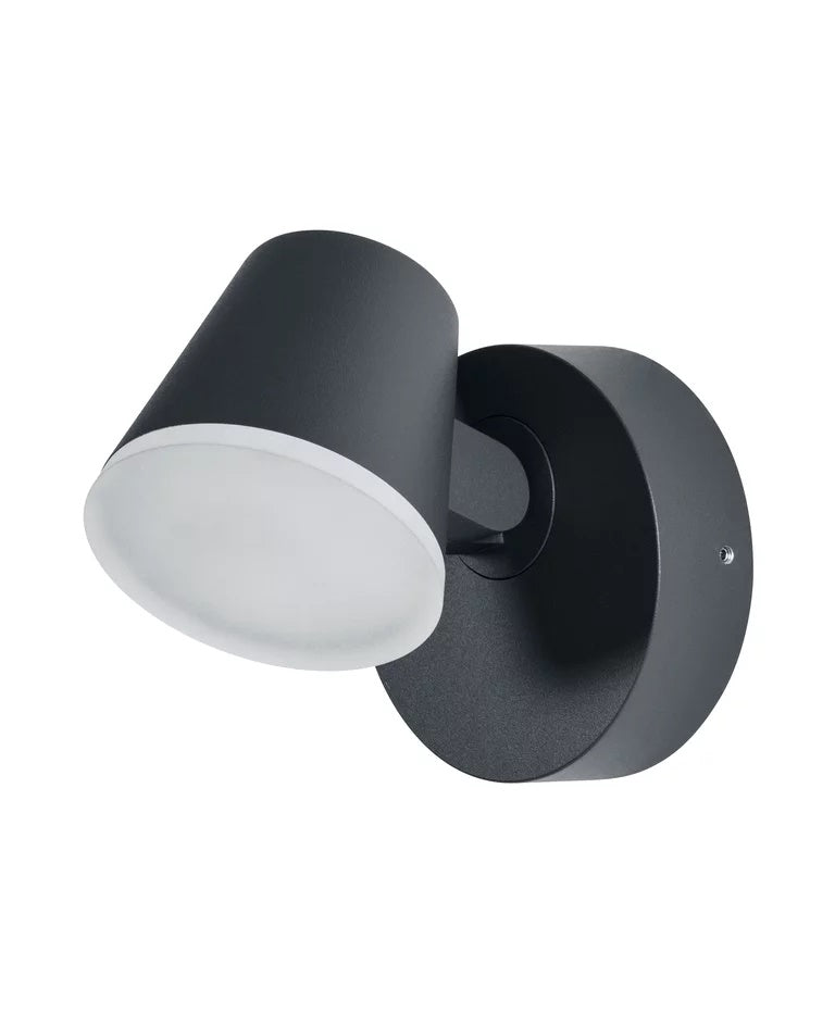 REA_13,5W(1450Lm) LEDVANCE LED-väggarmatur, IP44, mörkgrå, varmvitt ljus 3000K