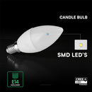 E14 6.5W(600Lm) LED  SMD-CREE Chip Spuldze, IP20, V-TAC, silti balta gaisma 3000K