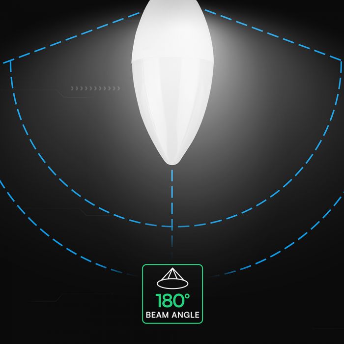 E14 6.5W(600Lm) LED  SMD-CREE Chip Spuldze, IP20, V-TAC, silti balta gaisma 3000K