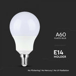 Светодиодная лампа E14 8.5W(806Lm), V-TAC SAMSUNG, гарантия 5 лет, IP20, A60, 6500K холодный белый