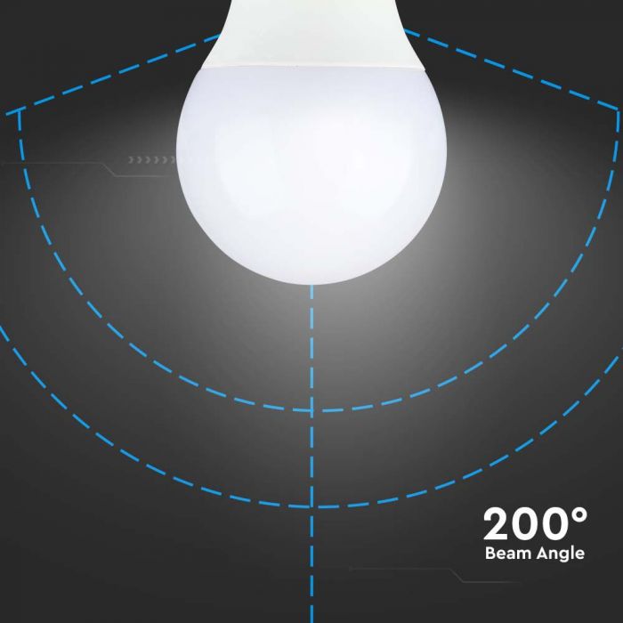 E14 8.5W(806Lm) LED Spuldze, V-TAC SAMSUNG, garantija 5 gadi, IP20, A60, auksti balta gaisma 6500K