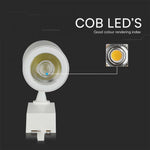 35W(3000Lm) LED armatur för strömskenor, V-TAC SAMSUNG, IP20, 5 års garanti, vit, varmvitt ljus 3000K