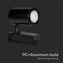 35W(3000Lm) COB LED Track light, V-TAC, IP20, warranty 2 years, black, cold white light 6000K