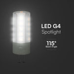 G4 3,2W (385Lm) 12V LED-lampa, V-TAC SAMSUNG, IP20, kallvitt ljus 6500K