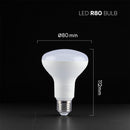 E27 11W(1055Lm) LED Spuldze, V-TAC, IP20, neitrāli balta gaisma 4000K