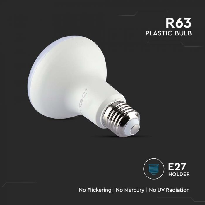 E27 8.5W(806Lm) LED-lambi, V-TAC SAMSUNG, IP20, R63, 5 aastat garantiid, 6500K jaheda valge valgus