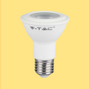 E27 5.8W(425Lm) LED Spuldze, V-TAC SAMSUNG, IP20, garantija 5 gadi, silti balta gaisma 3000K