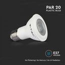 E27 5.8W(425Lm) LED Spuldze, V-TAC SAMSUNG, IP20, garantija 5 gadi, silti balta gaisma 3000K