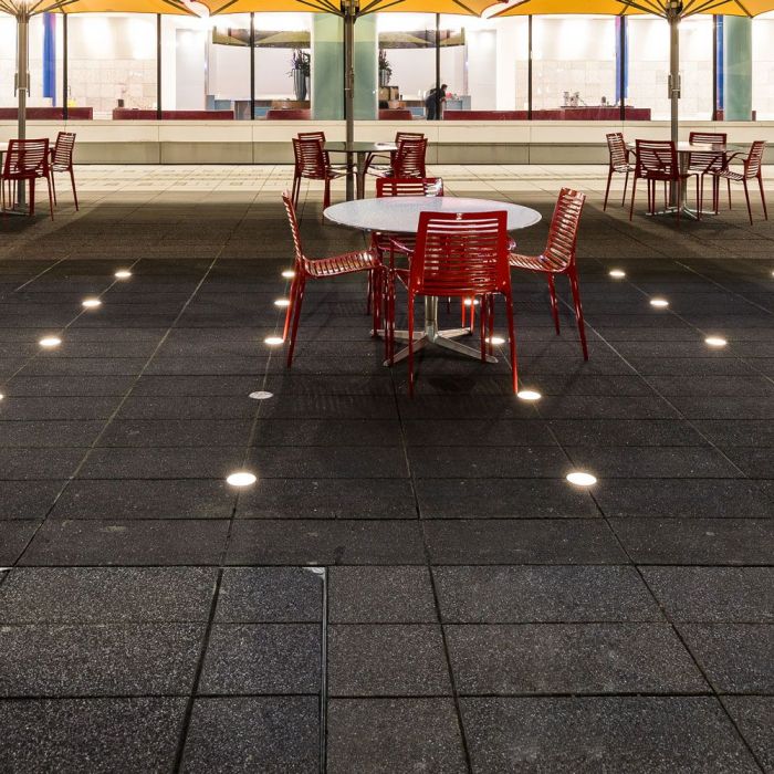 1W(50Lm) 12V LED-trädgårdsarmatur, IP67, V-TAC, svart, varmvitt ljus 3000K
