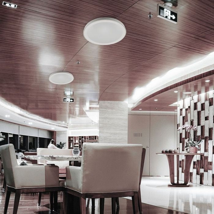 _Piegāde 10 dienas_60W(6000Lm) LED V-TAC dizaina apaļš kupola gaismeklis ar tālvadības pulti, IP20, balts, dimmējams, 3/1