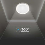 60W(6000Lm) LED V-TAC design rund kupolarmatur med fjärrkontroll, IP20, vit, dimbar, 3/1