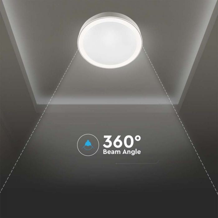 60W(6000Lm) LED V-TAC design rund kupolarmatur med fjärrkontroll, IP20, vit, dimbar, 3/1