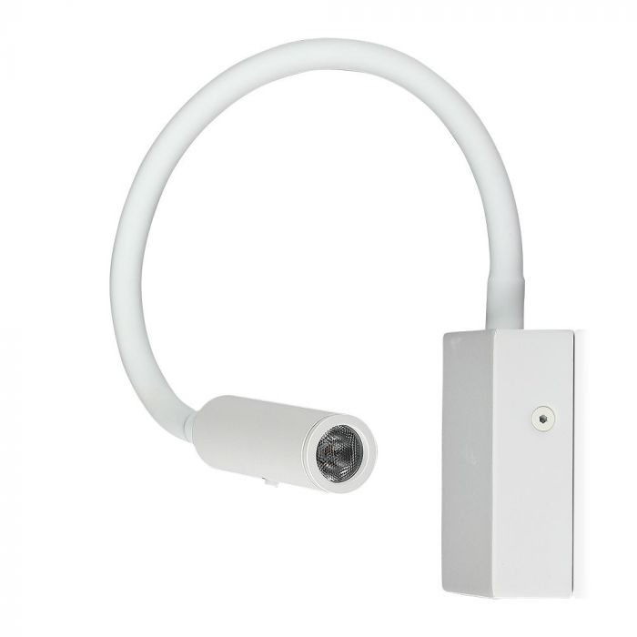3W(180Lm) LED sienas gaismeklis, IP20, V-TAC, balts, silti balta gaisma 3000K