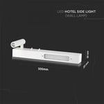 3W+6W(680Lm) LED-hotellarmatur, IP20, V-TAC, vit, varmvit 3000K