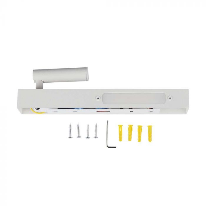3W+6W(680Lm) LED-hotellarmatur, IP20, V-TAC, vit, varmvit 3000K