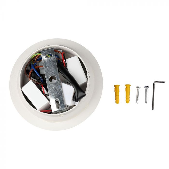 3W+6W(680Lm) LED viesnīcu gaismeklis, IP20, V-TAC, balts, silti balta gaisma 3000K