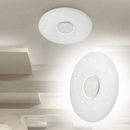 60W(6000Lm) LED V-TAC dizaina apaļš kupola gaismeklis ar tālvadības pulti, IP20, balts, dimmējams, 3/1