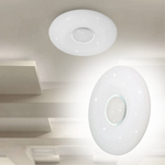 60W(6000Lm) LED V-TAC design rund kupolarmatur med fjärrkontroll, IP20, vit, dimbar, 3/1
