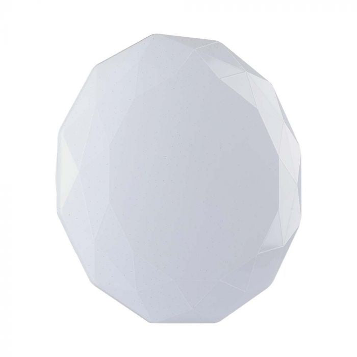 40W(4000Lm) LED V-TAC design rund kupolarmatur med fjärrkontroll, IP20, vit, dimbar, 3/1