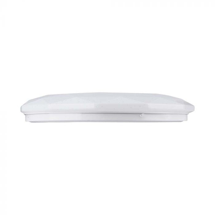 40W(4000Lm) LED V-TAC design rund kupolarmatur med fjärrkontroll, IP20, vit, dimbar, 3/1