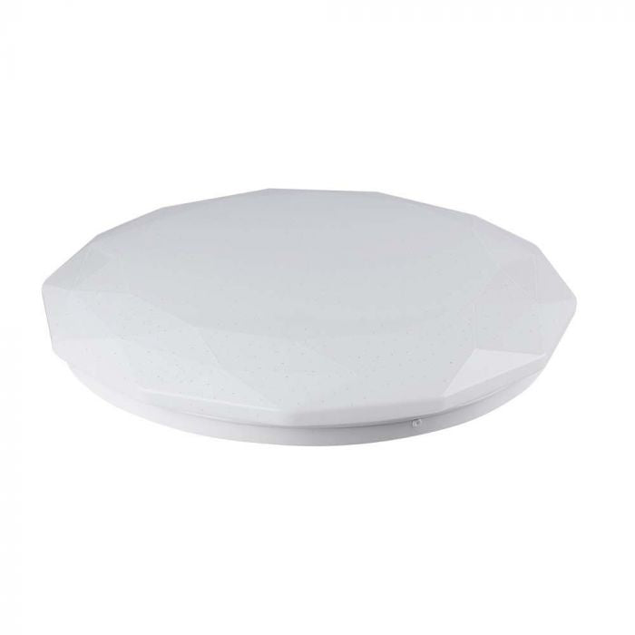 40W(4000Lm) LED V-TAC design rund kupolarmatur med fjärrkontroll, IP20, vit, dimbar, 3/1