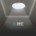 40W(4000Lm) LED V-TAC design rund kupolarmatur med fjärrkontroll, IP20, vit, dimbar, 3/1