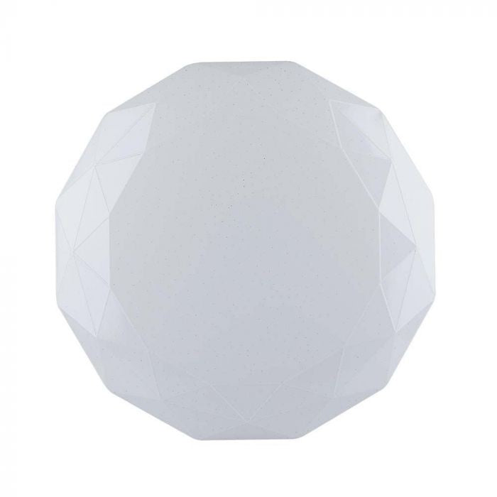 40W(4000Lm) LED V-TAC design rund kupolarmatur med fjärrkontroll, IP20, vit, dimbar, 3/1
