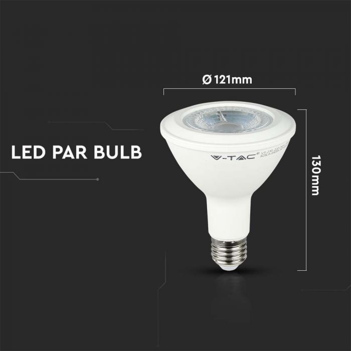 E27 12.8W(930Lm) LED-pirn, V-TAC SAMSUNG, PAR38, IP20, 5 aastat garantiid, 6500K jaheda valge valgus